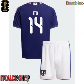 Giappone Junya Ito #14 Prima Maglia Bambino Mondiali 2026 Manica Corta (+ Pantaloni corti)